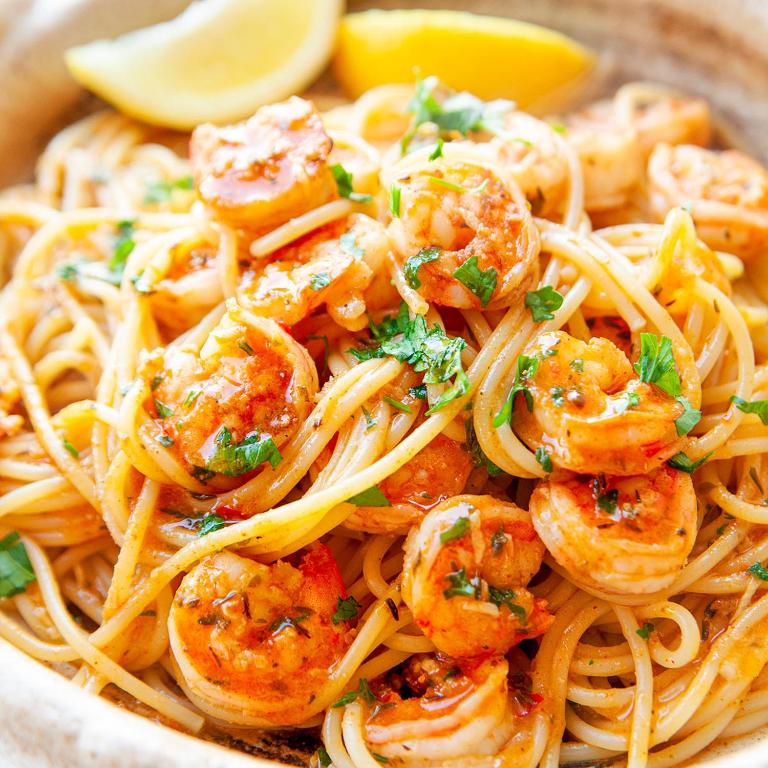 Spaghetti z krewetkami